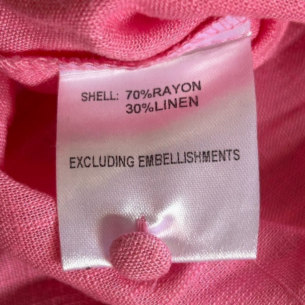NWT Linen Hello Molly size XL STYLE ME YOUR WAY SHIRT DRESS PINK balloon - Picture 13 of 16